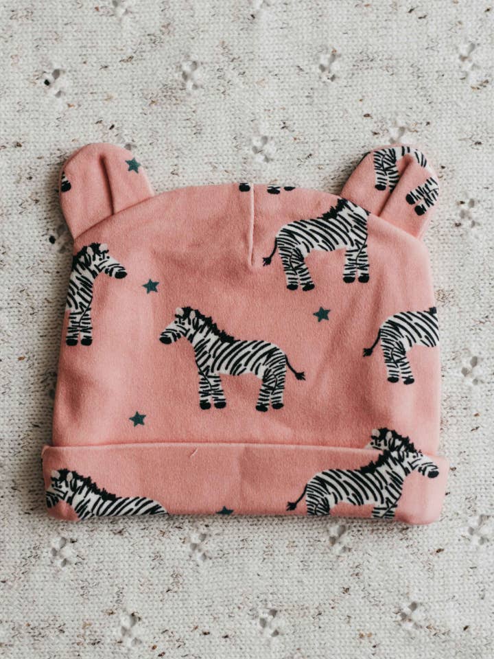 Berretto per neonati - Zebby Rosa per la vendita all'ingrosso da parte di Bencer & Hazelnut