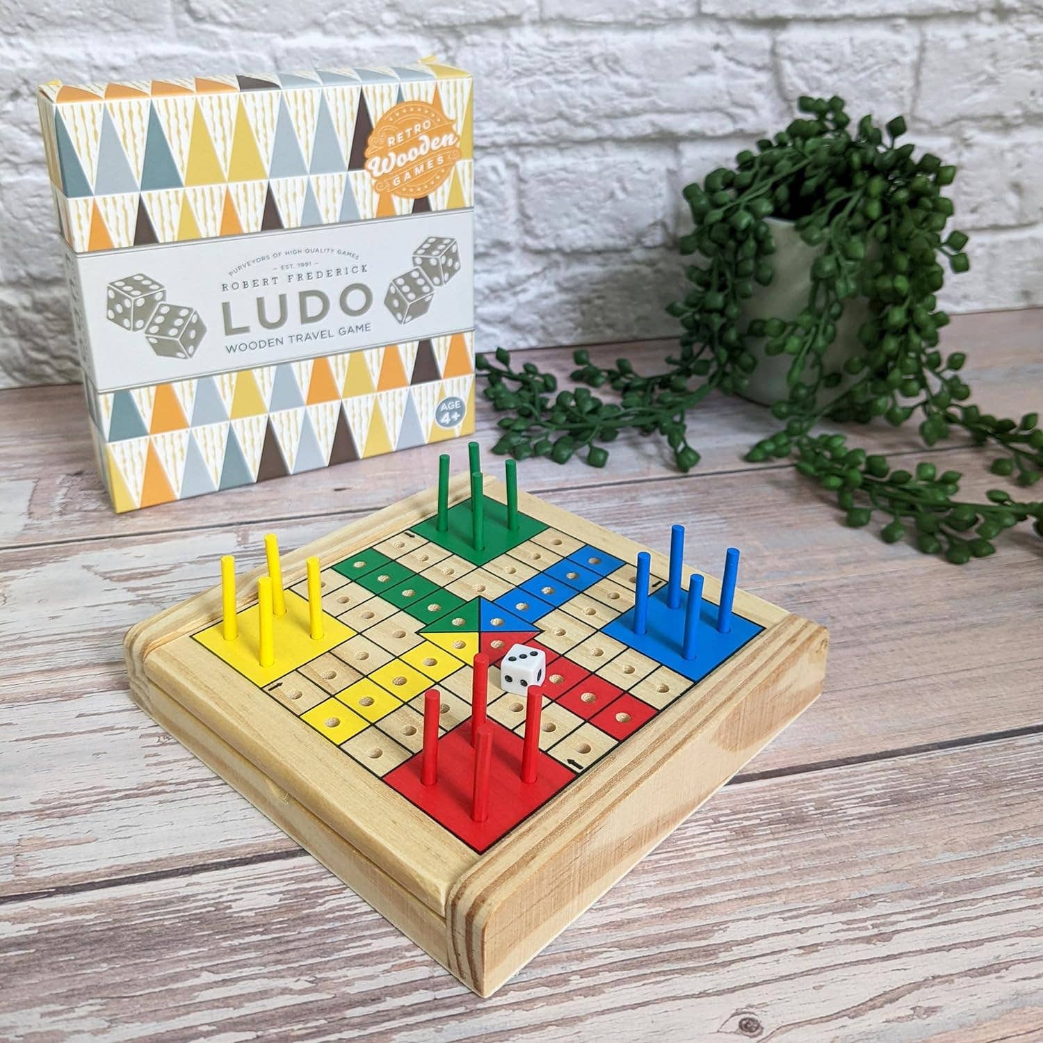 Robert Frederick Ltd - Wholesale Board Game - Wooden Mini Ludo Game1