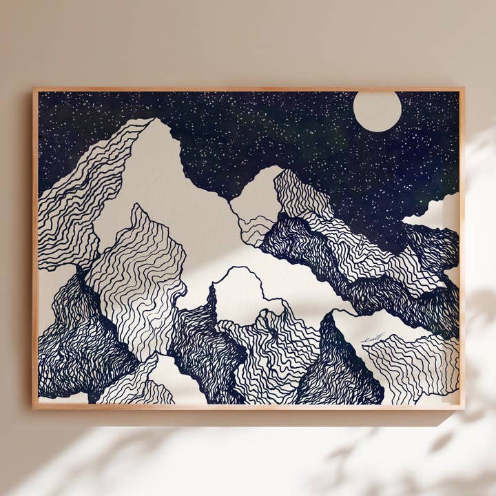 Giclée Art Print 'Howling' for wholesale by Slow Sugar Studio