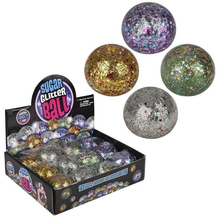 Holiday Farm – wholesale Squishy toy – Kids & Baby – Glitter Sugar Ball - Squeezy Sparkle Toy for Kids