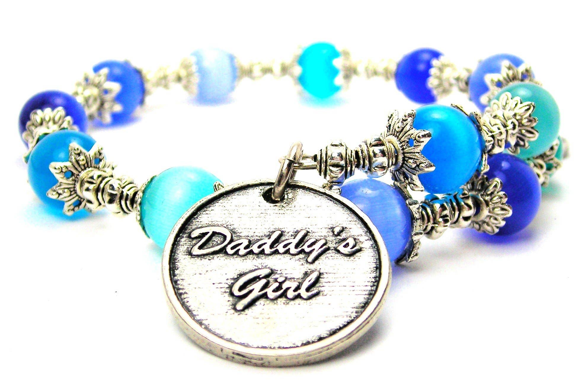 Chubby Chico Charms - Vendita all'ingrosso Braccialetto con ciondolo/pendente - Daddy's Girl - Braccialetto avvolgente con occhio di gatto0