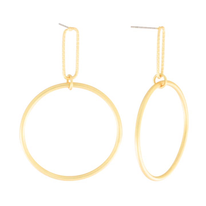Tempeste IN:STORE Paperclip Earring Gold Plating for engroshandel hos Dansk Copenhagen