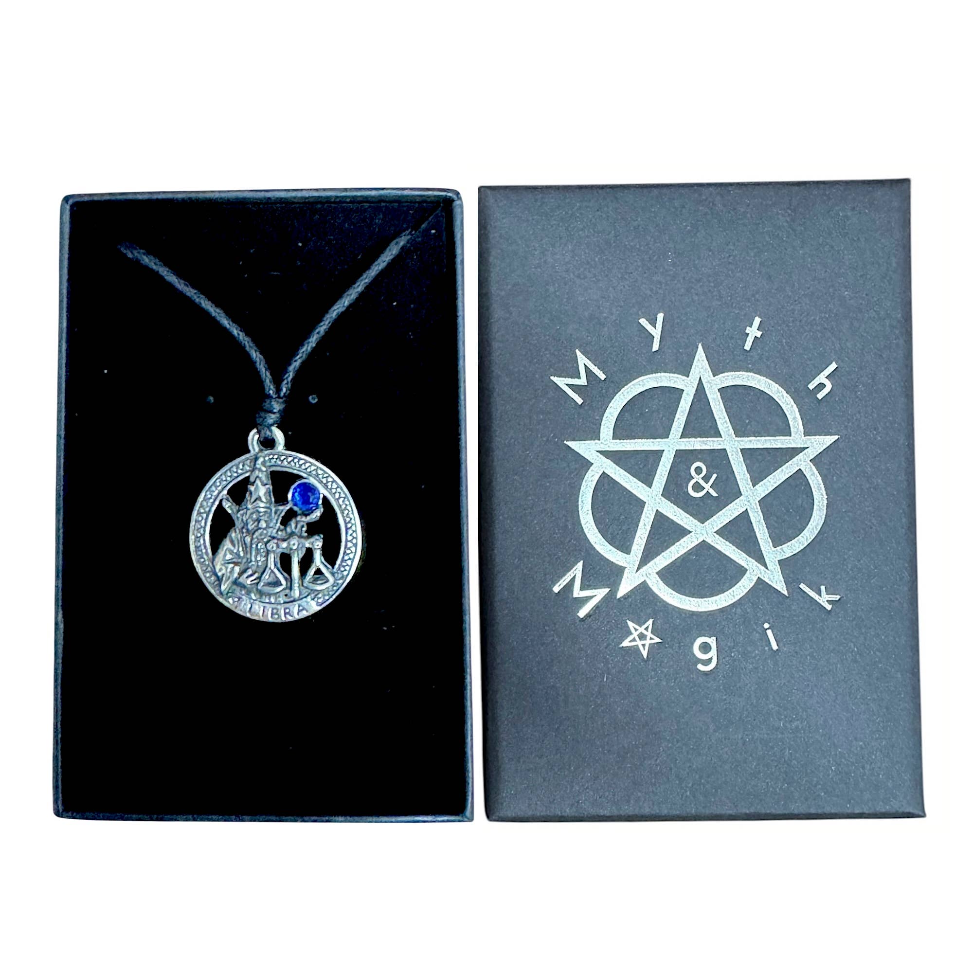 Myth & Magik - Silver Jewellery Cavern Wholesale - Wholesale Pendant/Charm Necklace -  Pewter Libra Zodiac Necklace - Astrology Gift - (USA-DDP)2