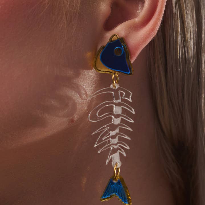 Funk Da Queen - Wholesale Dangle Earrings - Fishbone Funk – Plexiglass earrings spelling 'funk'0