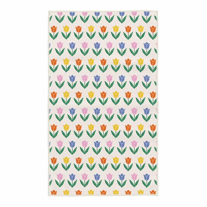 Kitchen & Tea Towel | Spring Tulips | Spring Decor for wholesale by Trek Light