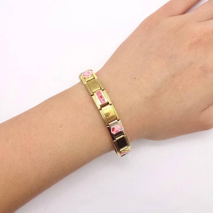 KIKICHIC - Wholesale Charm/Dangle Bracelet - Pink Italian Charm Bracelet3