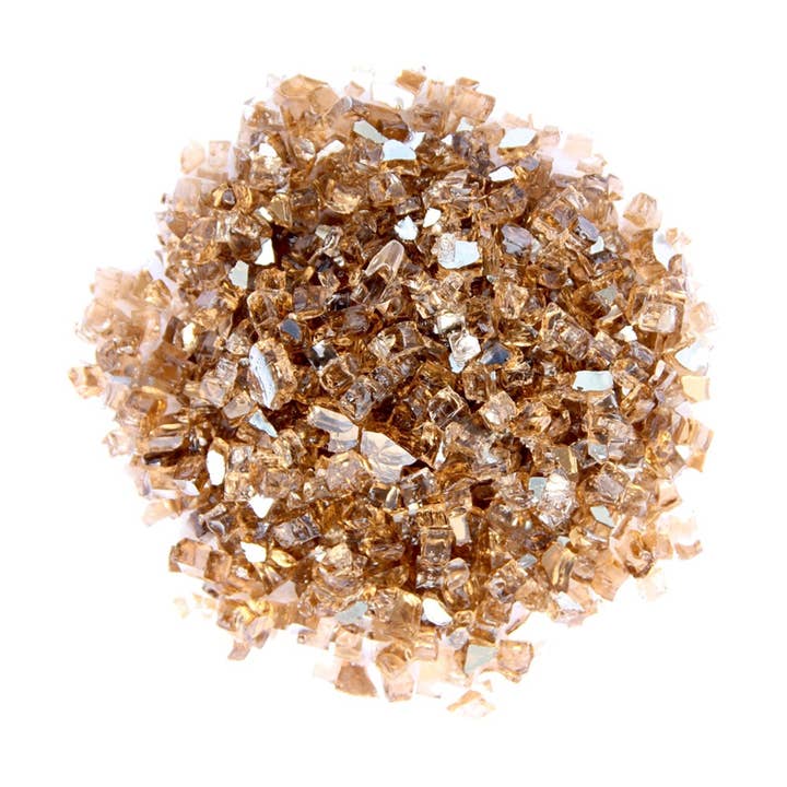 HomeRoots - Wholesale Fire Pit - Copper Round Reflective Fire Pit Glass