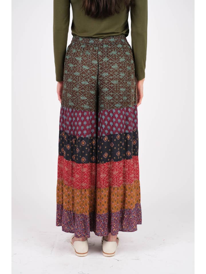 Sacred Threads - Wholesale Pants - Women's - Patchwork Rayon Palazzo Pants