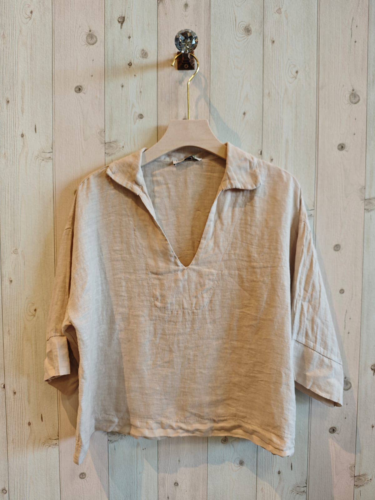 Linen & More - Wholesale Blouse - Women's - REF 12104 BLOUSE SHIRT COLLAR 100% LINEN6