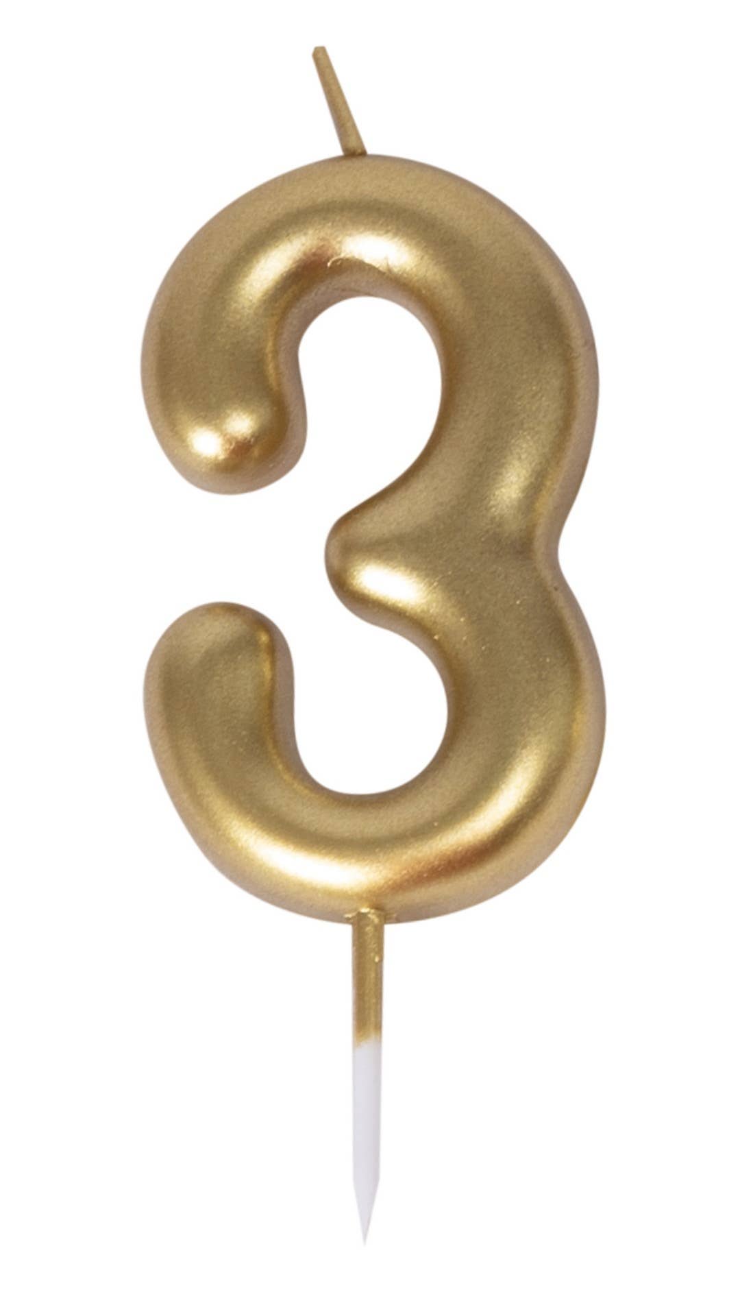 P'tit Clown - Wholesale Cake Candle - Gold Candle - Number 32