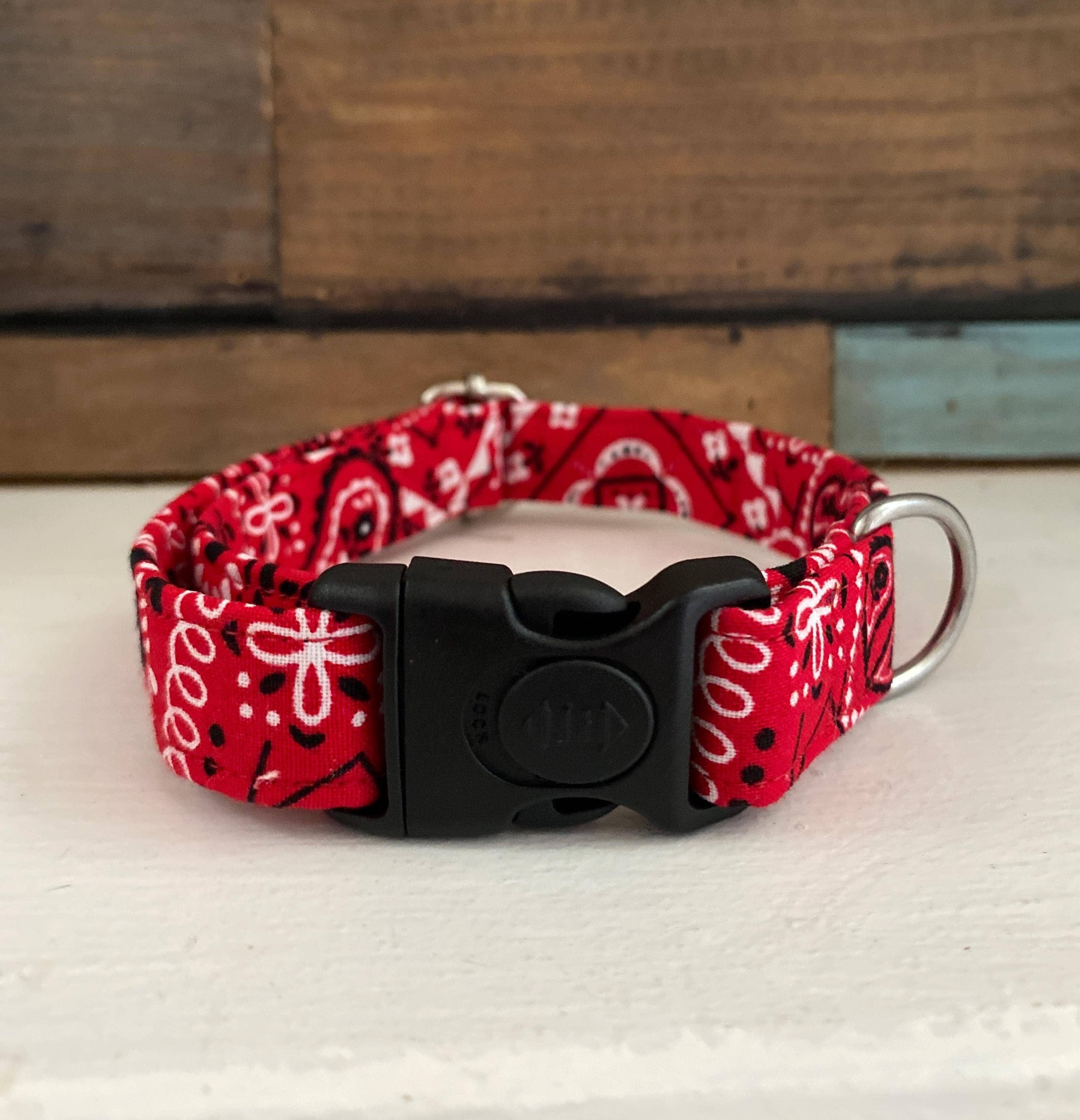 Dixie Lane Collars – wholesale Pet collar – Dog – Western Red Paisley Bandana Dog Collar3