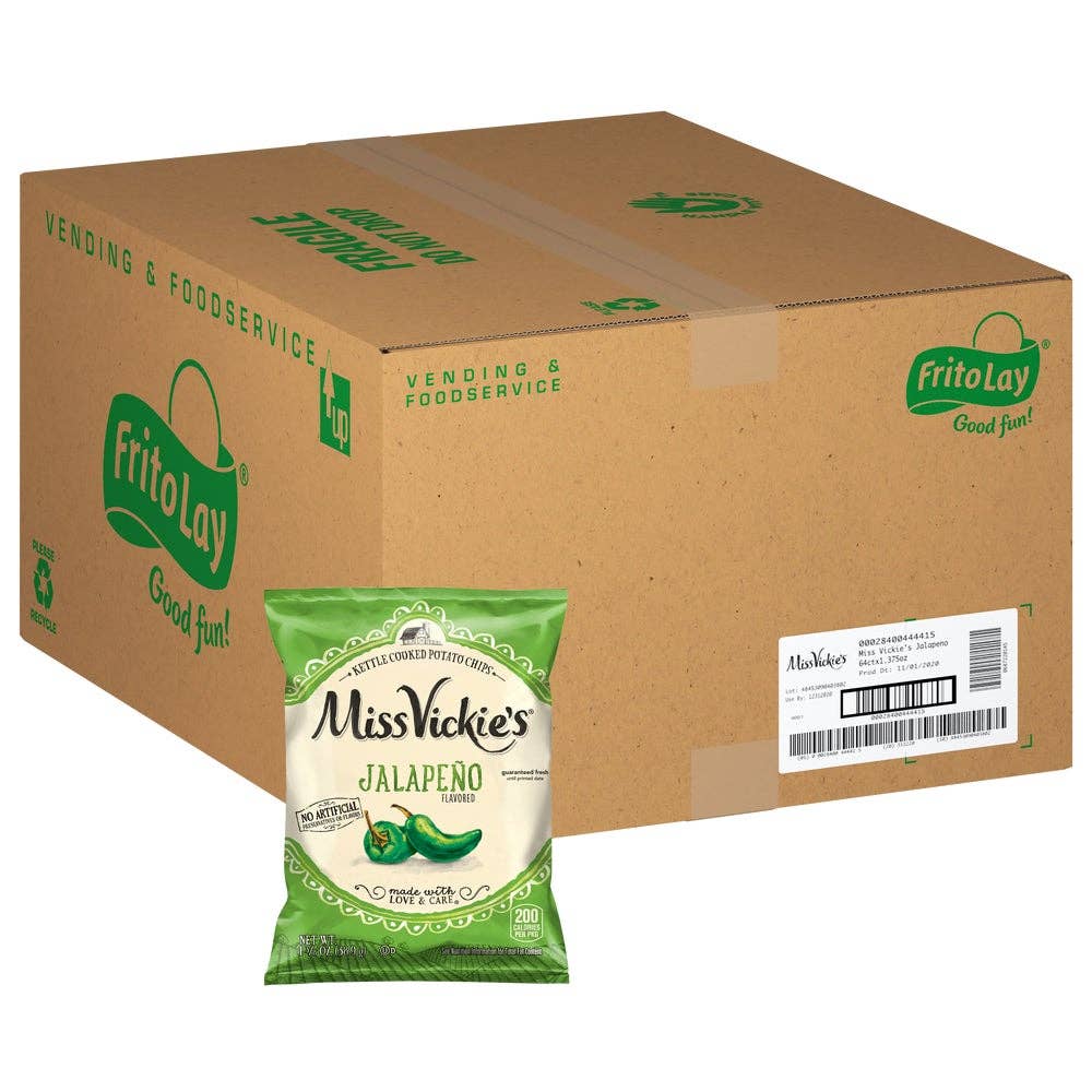 Swift Trade Group LLC – Engroshandel Chips – Miss Vickie's Kettle Cooked Potato Chips, Jalapeno, 39 g0