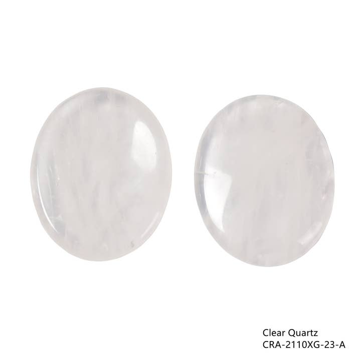 CRCBEADS - Wholesale Spiritual stone/crystal - Natural Gemstone Crystal Healing Thumb Worry Stones Size 35x45mm Sold by Piece