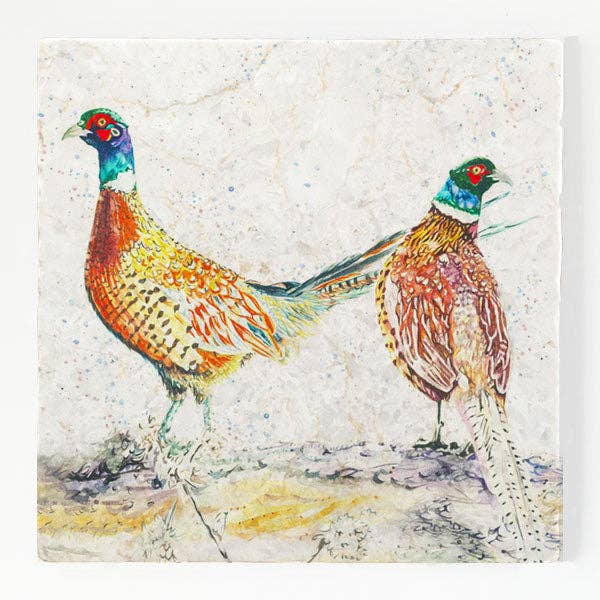 Marmorunderlägg Liten - Fasanbukett för wholesale av Country Creation