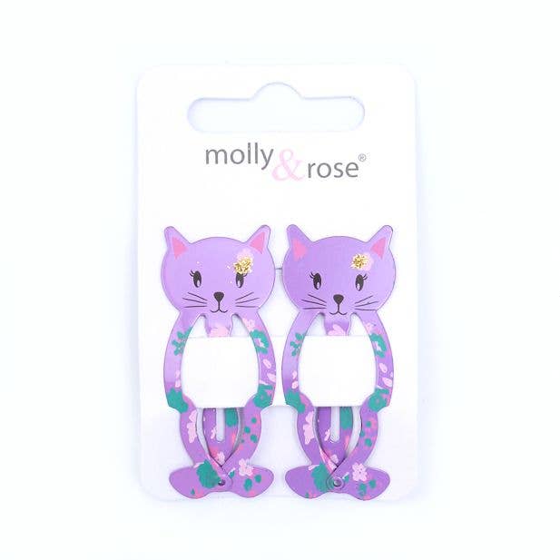 Inca UK – wholesale Hair clip – Child – Card of 2 Cat Hair slides. 5cm3