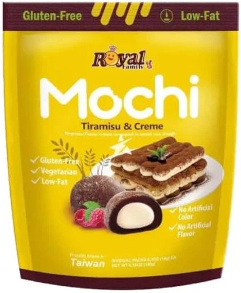 INTERNATIONAL TASTE FOOD SARL - Vente Friandises enrobées de chocolat - ROYAL MOCHI TIRAMITSU & CREME 120G X120