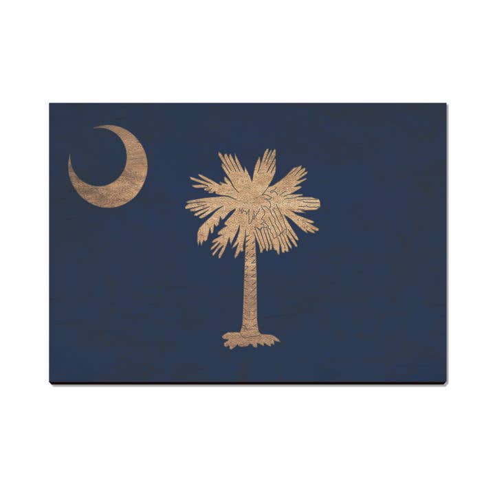 South Carolina Rustic Wood Flag- Wood Postcards & Magnets for wholesale by DaydreamHQ