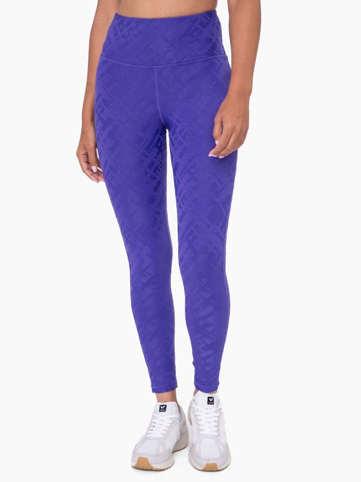 Mono B - Wholesale Athletic/Lounge Leggings - Women's - BRONZE - TACTEL® Crosshatch High-Waist Leggings