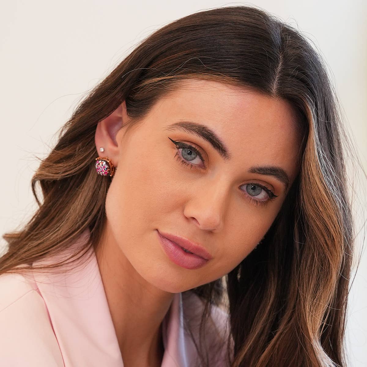 Loven x Mini Momo - Wholesale Knopjes/oorstekers - Glitter vierkante cushion-cut oorstekers set3