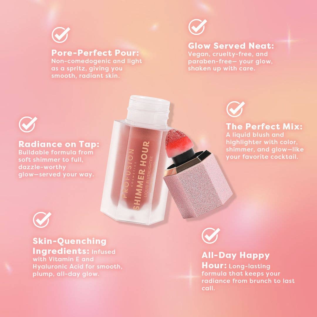 VIAI Beauty – wholesale Blush – PROFUSION Shimmer Hour Liquid Blushlighter7