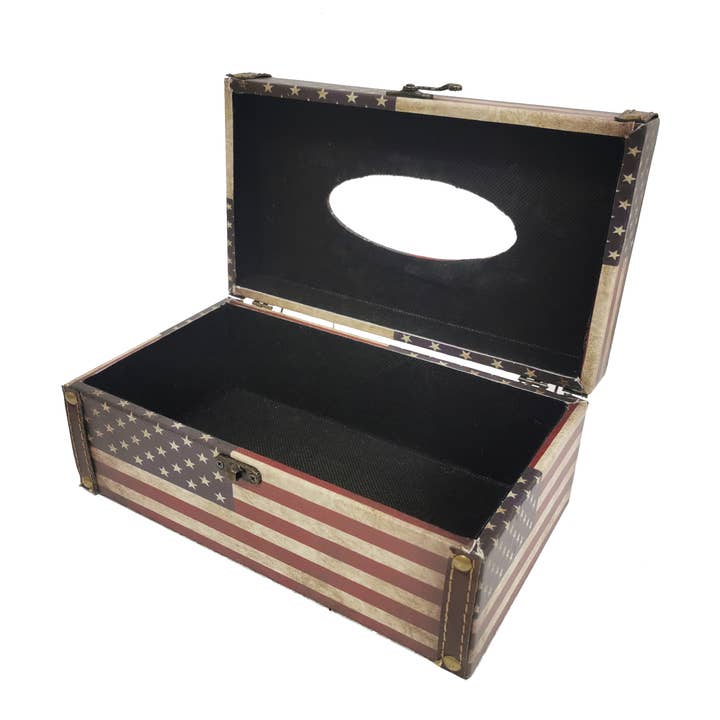 Boxman - Vente Boîtes à mouchoirs - Housse de boîte à mouchoirs avec drapeau américain3
