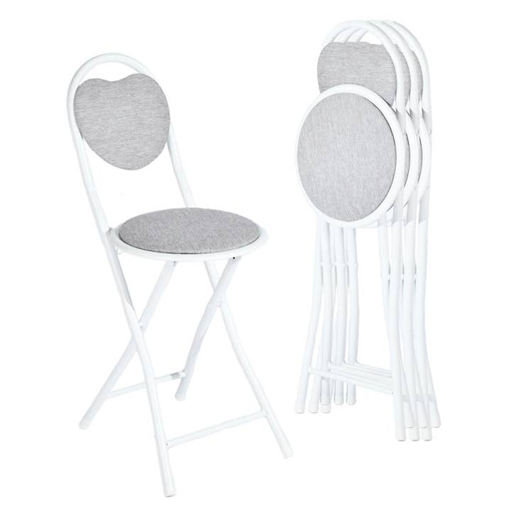HOMYCASA DESIGN INC - Wholesale Folding Chair - Heart-Shaped Backrest Folding Chair