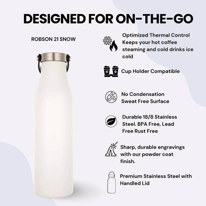 LAMOSE - Wholesale Water Bottle - Custom Logo Engraved Insulated Water Bottle with Handle Lid8