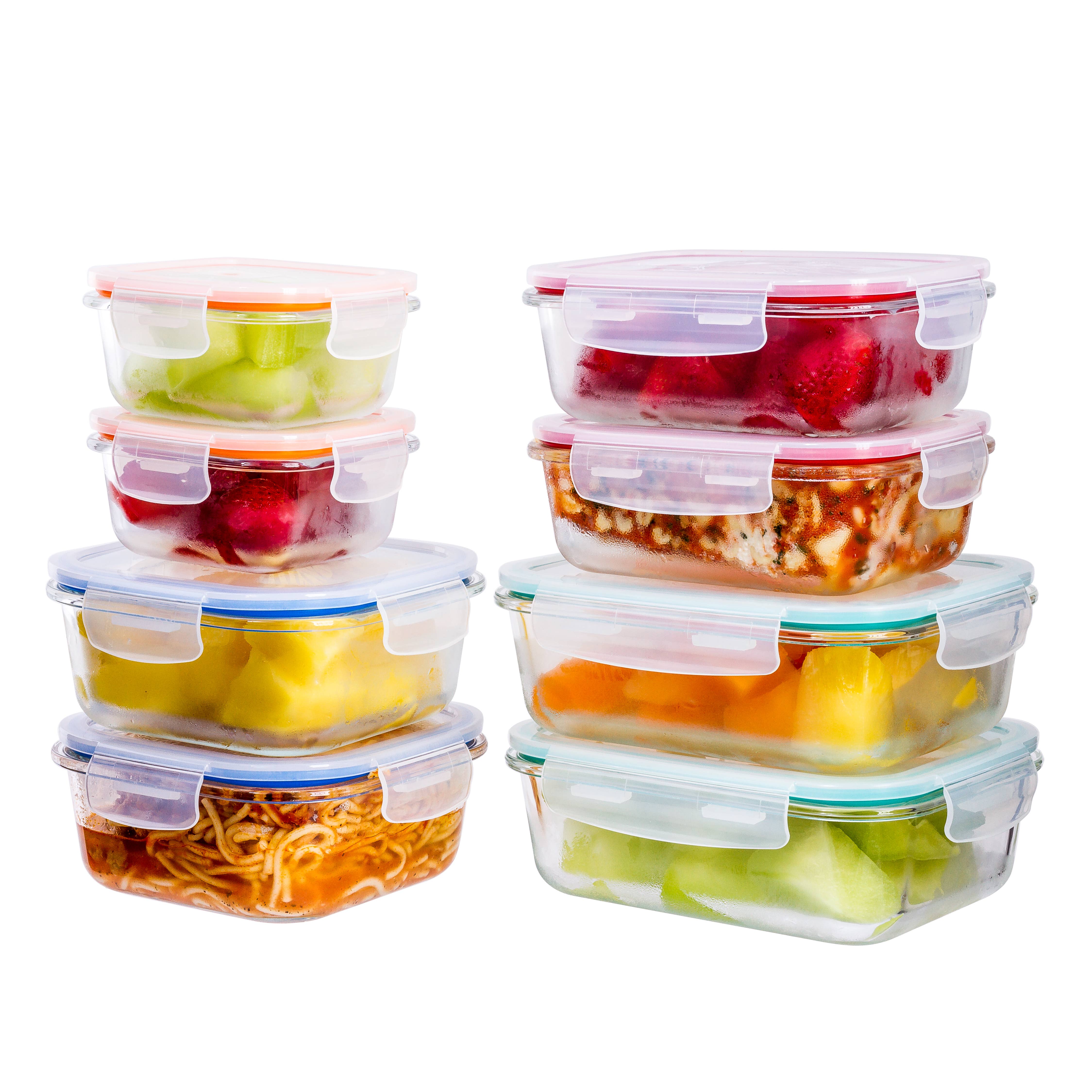 Lexi Home - Wholesale Food Storage Container - Premium Glass Food Containers with Snap Lock Lids, 16 Piece2