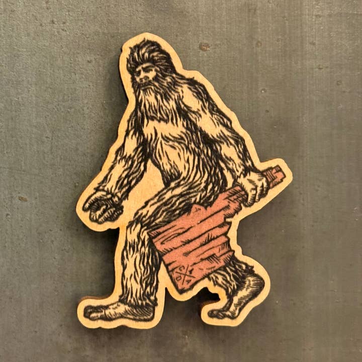 Idaho Bigfoot 2.0 - Wooden Magnet (Printed) for wholesale by IdaWholesale