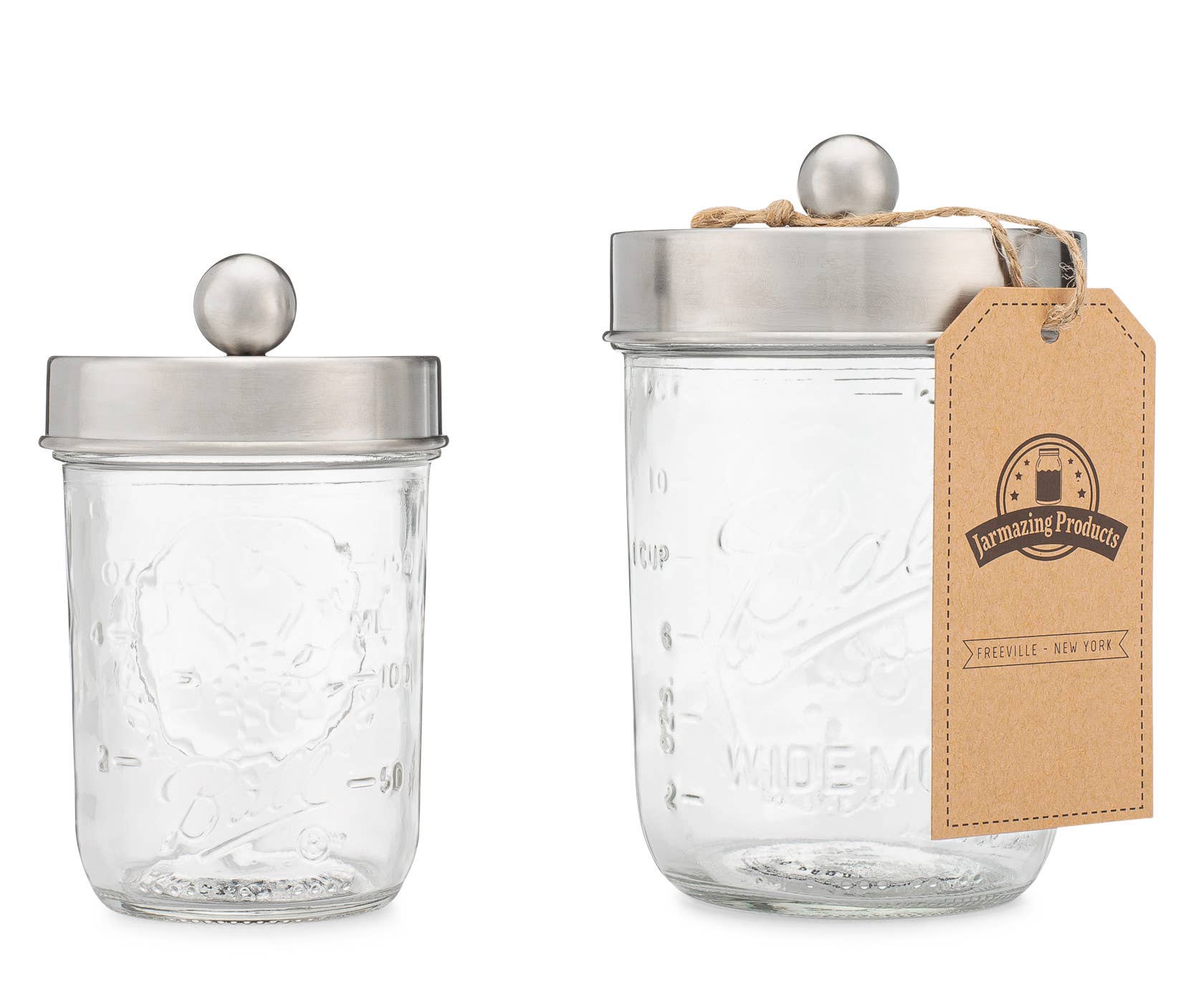 Jarmazing Products - Wholesale Jar - Apothecary Lid Storage Set with Ball Mason Jars - 2 Pack5