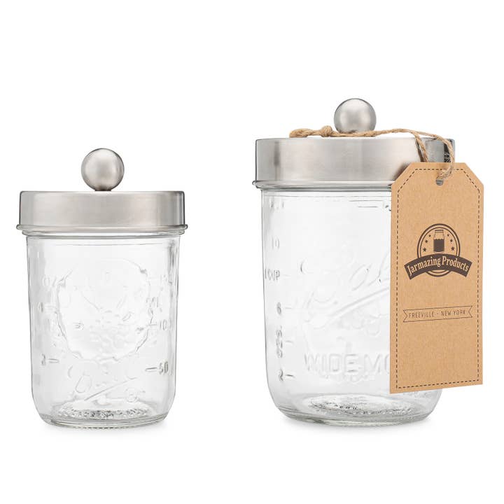 Jarmazing Products - Wholesale Jar - Apothecary Lid Storage Set with Ball Mason Jars - 2 Pack5