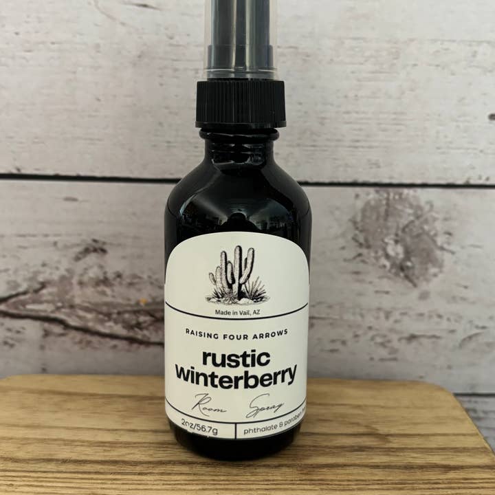 2oz Rustic Winterberry Room Spray for wholesale by Raising Four Arrows