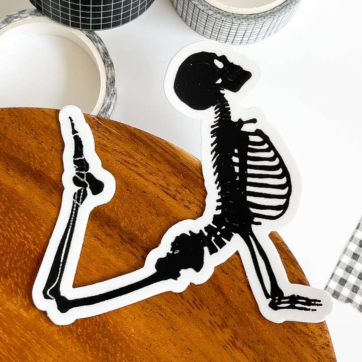 Yoga-Skelett Aufkleber für den Großhandel von BambooByTundra