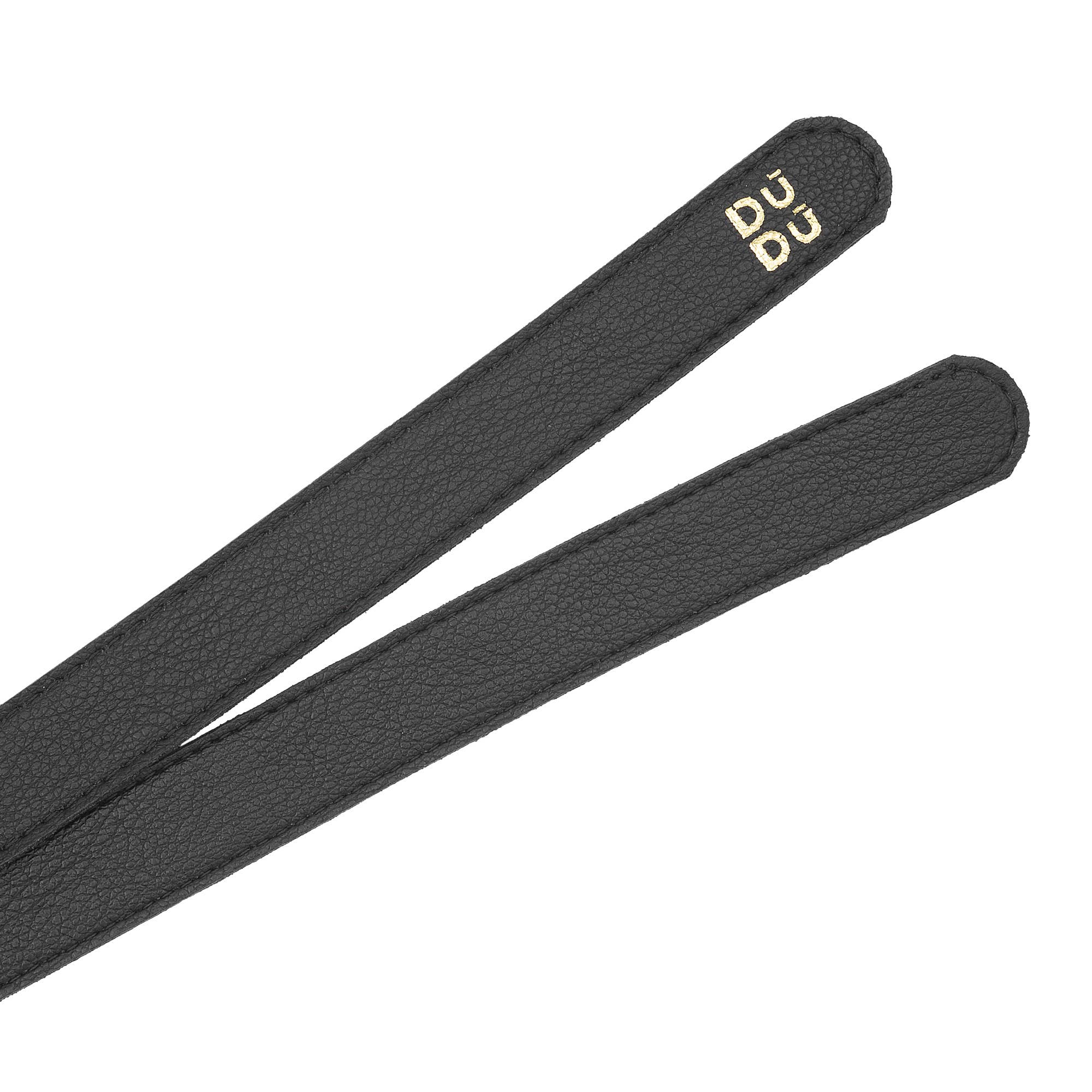 dudu - Vente Ceinture – femme - Ceinture Obi en cuir lisse pour femme Dudu, noire2