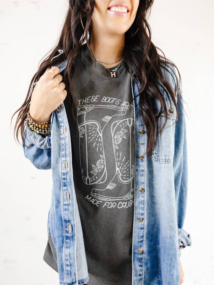 These Boots-Smoke for wholesale by The Brave Mama Co