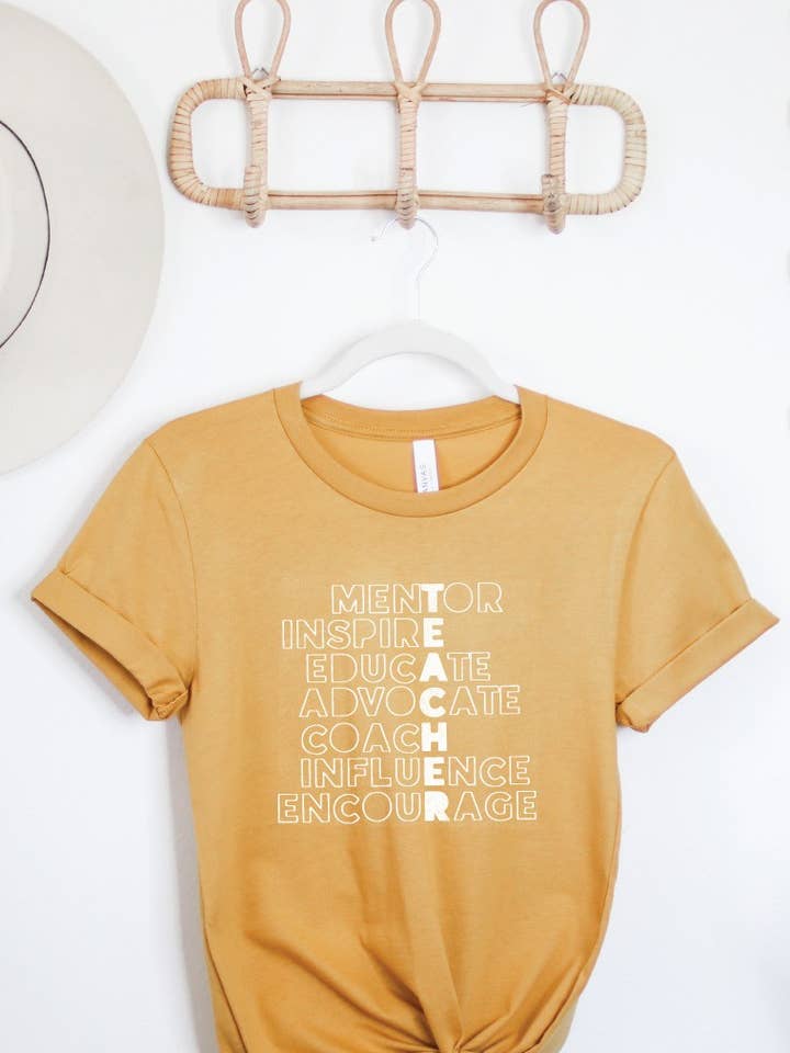 MENTOR INSPIRE EDUCATE Graphic T-Shirt for wholesale by OAT COLLECTIVE
