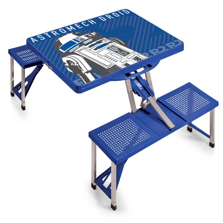 Picnic Time Family of Brands - Wholesale Patio Table - Star Wars R2-D2 - Picnic Table Folding Table with Seats