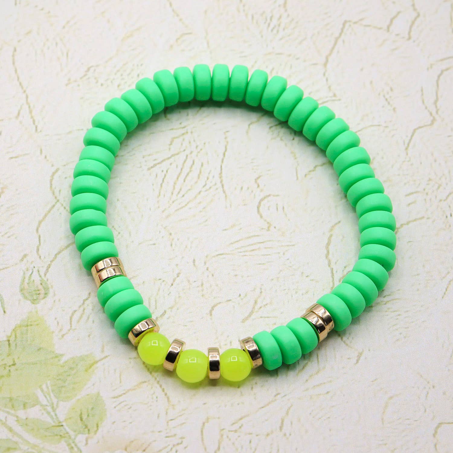 Impala - Wholesale Beaded Bracelet - Baily neon green bracelet0