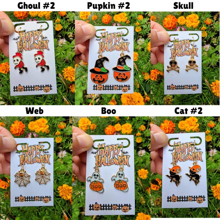 Bad Apple Designs - Wholesale Dangle Earrings - Skull Crossbones Pirate Gothic Halloween Earrings2