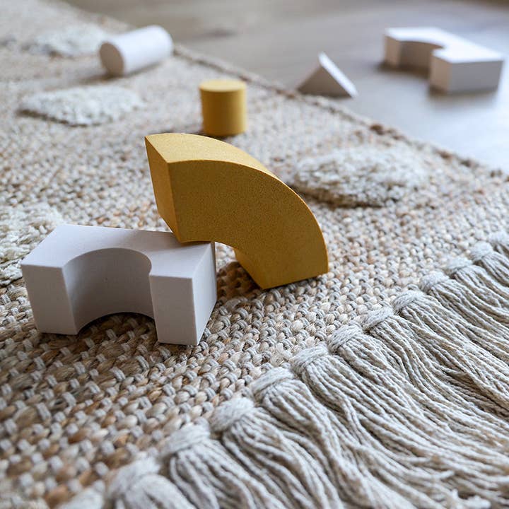 NATTIOT - Vendita all'ingrosso Tappeto - Tappeto in juta e cotone a pois NOP2