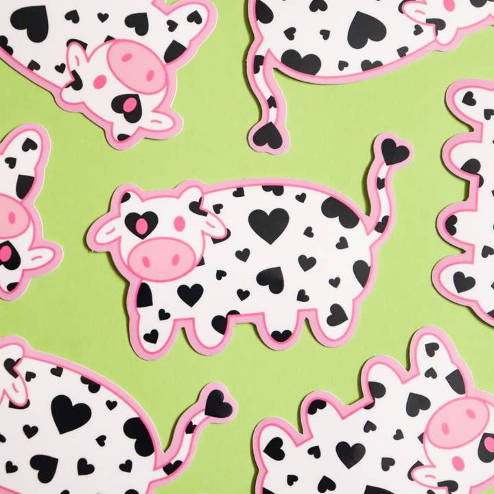 Day Dreamer Studios - Wholesale Sticker - Lovely Cow | Glossy Waterproof Vinyl Sticker