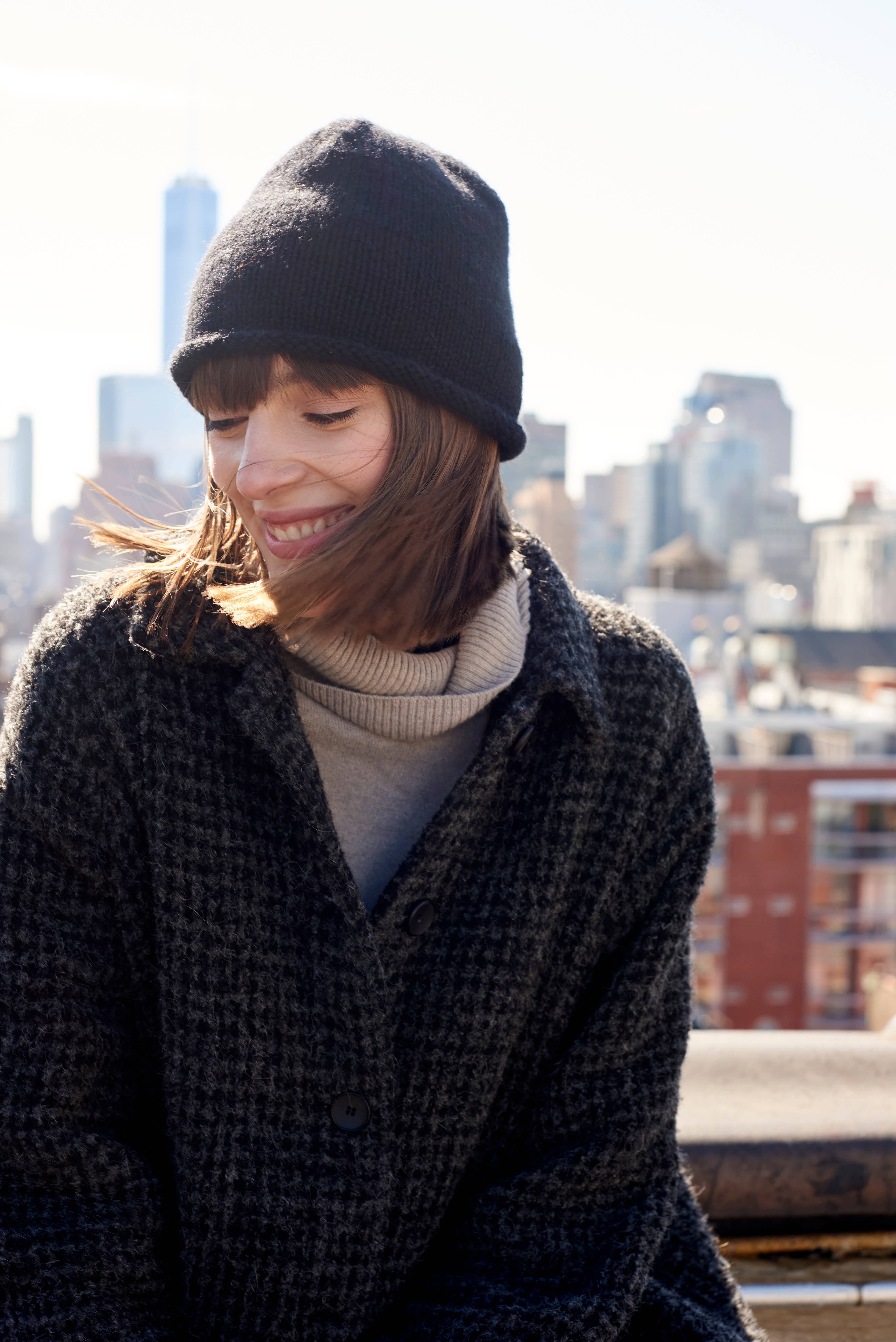 Crème Bonnet modèle hors service en cachemire en vente sur Faire3