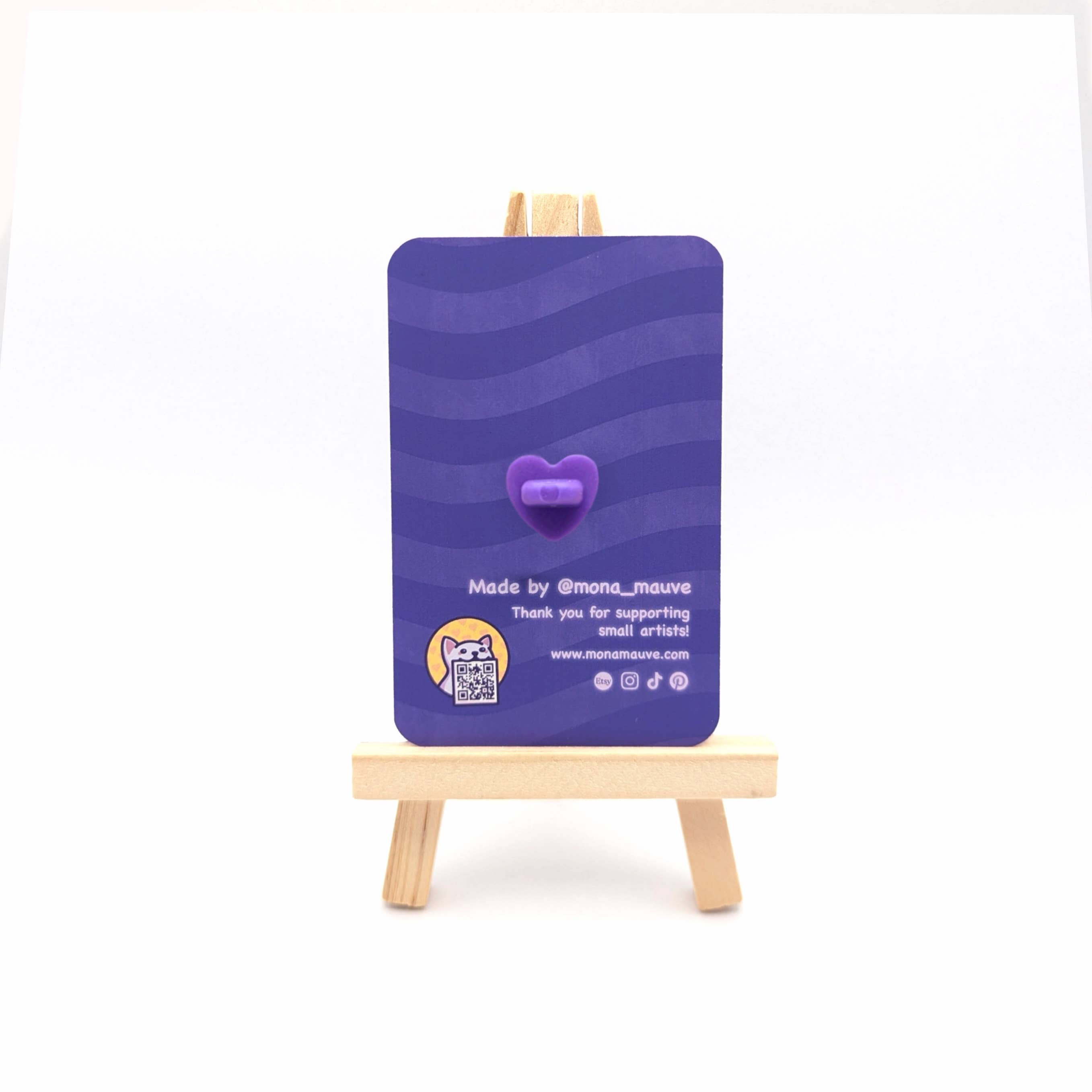 Mona Mauve • Silly Art! – wholesale Lapel pin/button – Ghost Cat Pin Badge | Cute Halloween Wooden Pin3