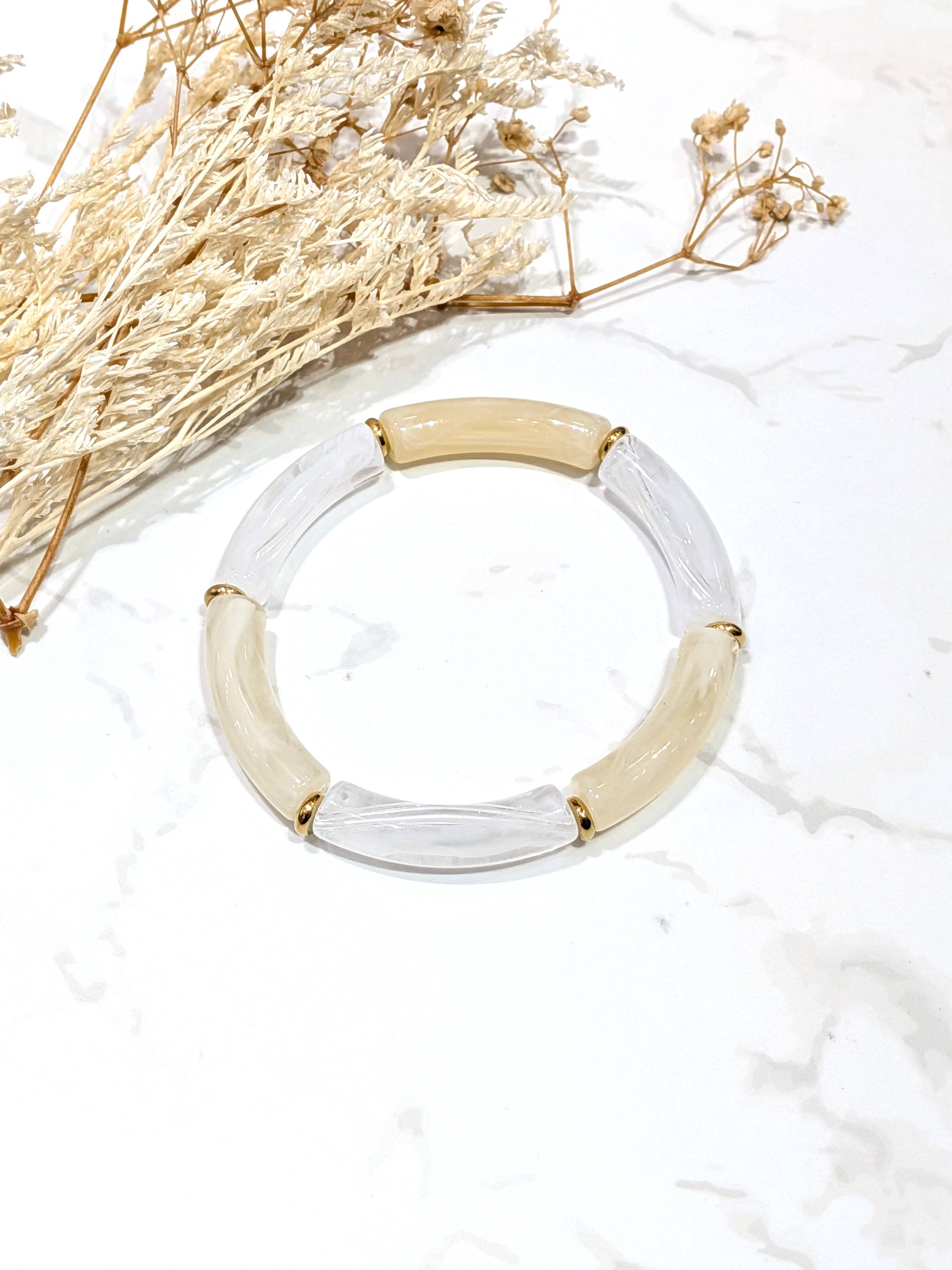 LOLO & YAYA - Wholesale Link & Chain Bracelet - 7mm Elastic Bracelet Kecy Resin11