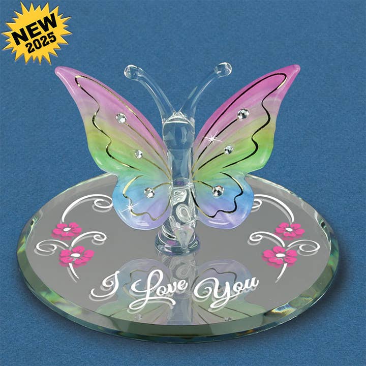 S2 308-LU: 'Rainbow Flutter', I Love You for wholesale by Glass Baron