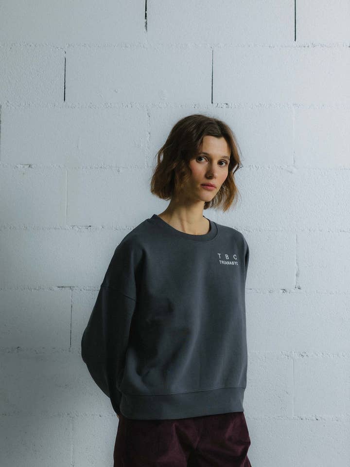 BIARRITZ ANTHRACITE SWEATSHIRT TRIANABYC for wholesale by Triana by C