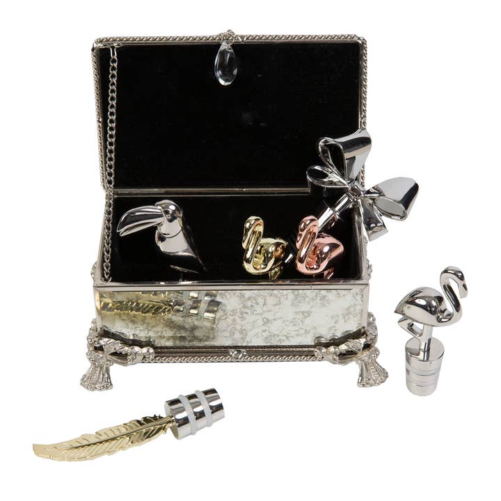 VINOLEM - Wholesale Wine Stopper - Ludi-Vin Silver Flamingo Stopper9