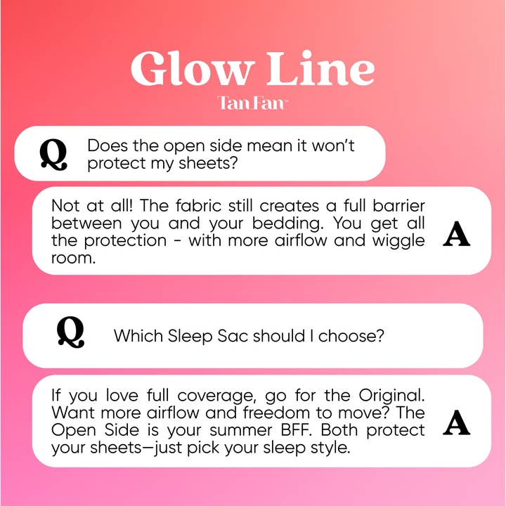 Tan Fan - Wholesale Sheet Set - Self Tan Fan Sleep Sac - Open Side7