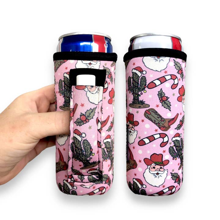 Cowboy Santa 12oz Slim Can Handler™ for wholesale by Drink Handlers