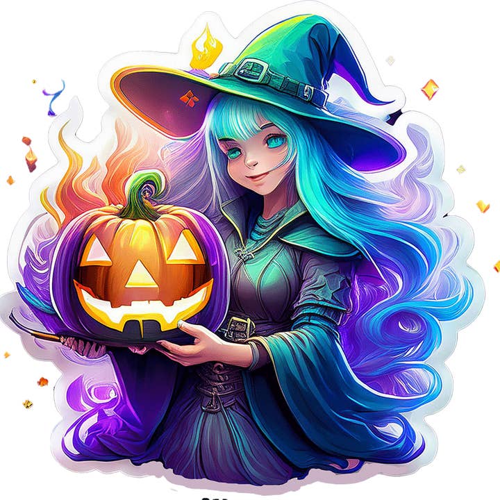 Witch Halloween Sticker 01 for wholesale by MILLER PRECISION SIGNS
